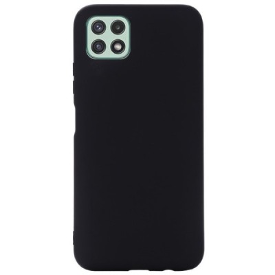 Samsung Galaxy A22 „Shell“ cieta silikona (TPU) melns apvalks | vacins.lv