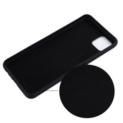 Samsung Galaxy A22 „Shell“ cieta silikona (TPU) melns apvalks | vacins.lv