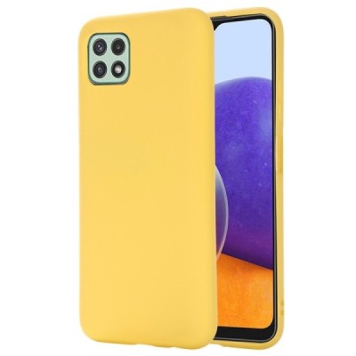 Samsung Galaxy A22 Shell (TPU) твердый силиконовый чехол - жёлтый | Vacins.lv