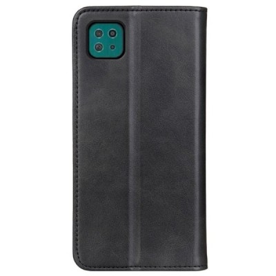 Samsung Galaxy A22 „Split“ чёрный кожаный чехол-книжка | Vacins.lv