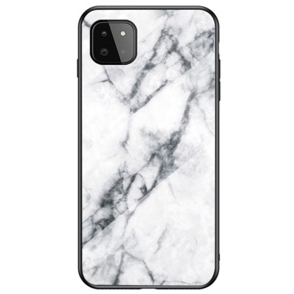 „Marble“ твердый силиконовый (TPU) чехол - белый (Galaxy A22 5G)