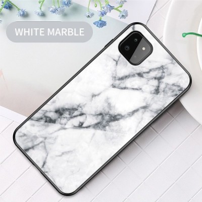 Samsung Galaxy A22 „Marble“ твердый силиконовый чехол TPU белого цвета | Vacins.lv