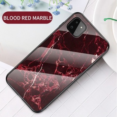 Samsung Galaxy A22 „Marble“ твердый силиконовый чехол TPU красного цвета | Vacins.lv