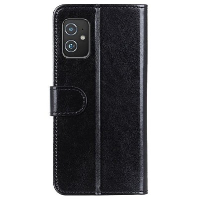Asus Zenfone 8 (ZS590KS) atvēramais ādas melns maciņš (maks) | Vacins.lv