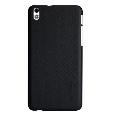 HTC Desire 816 Nillkin Frosted Shield melns plastmasas futrālis + ekrāna aizsargplēve / Vacins.lv