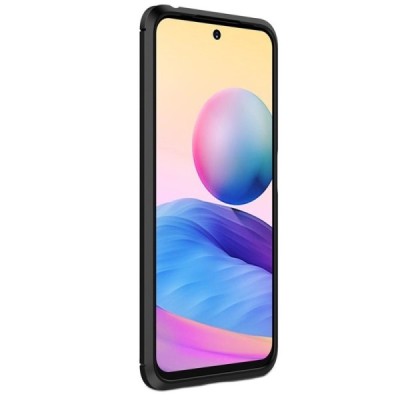Xiaomi Poco M3 Pro (Redmi Note 10 5G) Carbon твердый силиконовый чехол (TPU) - черный | Vacins.lv