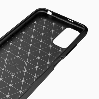 Xiaomi Poco M3 Pro (Redmi Note 10 5G) Carbon твердый силиконовый чехол (TPU) - черный | Vacins.lv