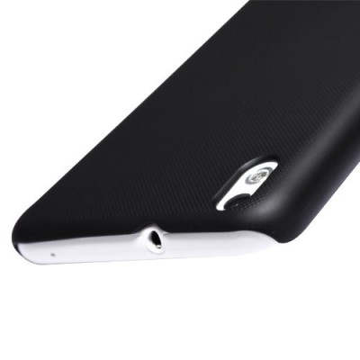 HTC Desire 816 Nillkin Frosted Shield melns plastmasas futrālis + ekrāna aizsargplēve / Vacins.lv