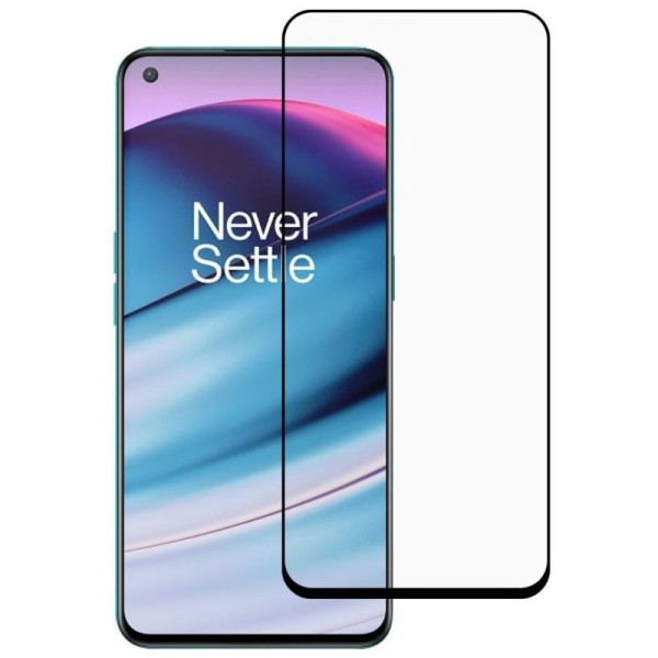„Rurihai“ Tempered Glass pilnīgi aizsedzams ekrāna aizsargstikls 2.5D - melns (OnePlus Nord / Nord CE 5G / Nord CE 2 5G)