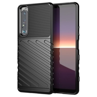 Sony Xperia 1 III Twill твердый силиконовый чехол из TPU чёрного цвета | Vacins.lv