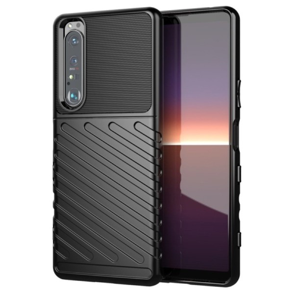 „Twill“ cieta silikona (TPU) apvalks - melns (Xperia 1 III)