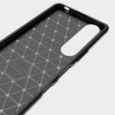 Sony Xperia 1 III „Carbon“ cieta silikona (TPU) melns vāciņš | Vacins.lv