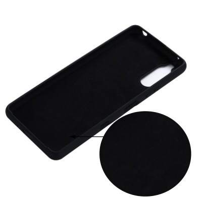 Sony Xperia 1 III Shell cieta silikona (TPU) melns apvalks | vacins.lv