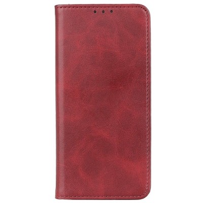OnePlus Nord 2 „Split“ красный кожаный чехол-книжка | Vacins.lv