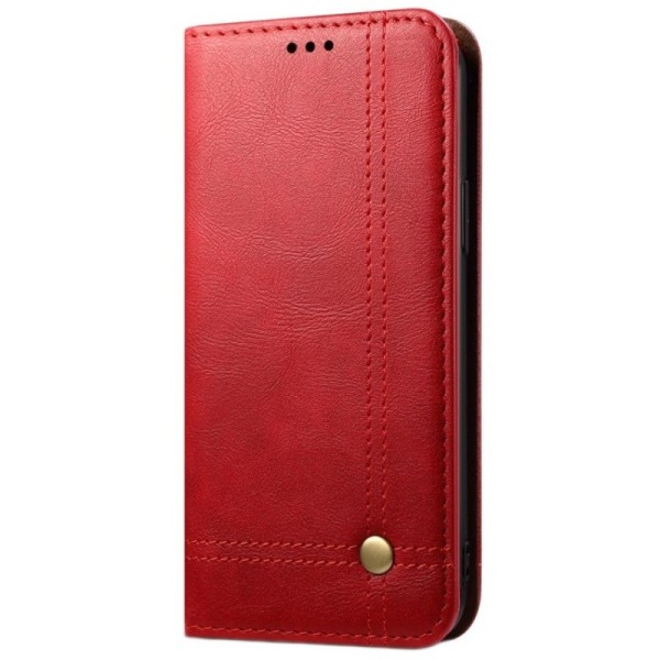 „Deluxe“ чехол-книжка - красный (Redmi Note 9)