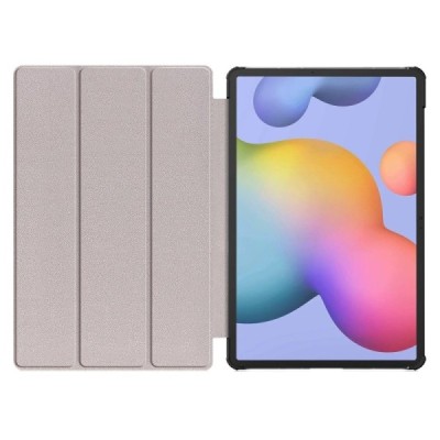 Samsung Galaxy Tab S7 FE 12.4", S7+ 12.4" (T976) золотой кожаный чехол-книжка (складной) | Vacins.lv