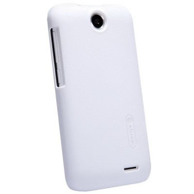 HTC Desire 310 Nillkin Frosted Shield balts plastmasas futrālis + ekrāna aizsargplēve / Vacins.lv