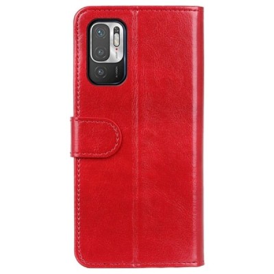 Xiaomi Poco M3 Pro (Redmi Note 10 5G) открываемый красный кожаный чехол - книжка | Vacins.lv