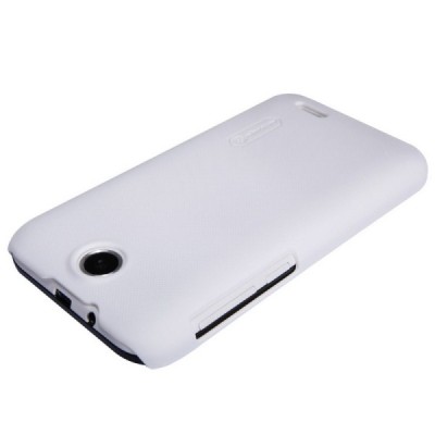 HTC Desire 310 Nillkin Frosted Shield balts plastmasas futrālis + ekrāna aizsargplēve / Vacins.lv