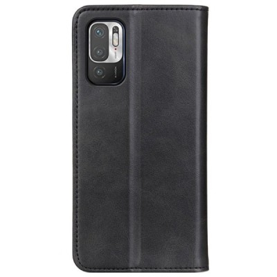 Xiaomi Poco M3 Pro (Redmi Note 10 5G) „Split“ чёрный кожаный чехол-книжка | Vacins.lv