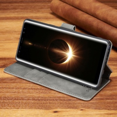 Samsung Galaxy Note 8 (N950F) Retro серый кожаный чехол в стиле ретро | Vacins.lv