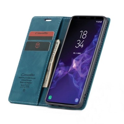 Samsung Galaxy S9 (G960) CaseMe Retro открываемый, зелёного цвета, кожаный чехол – книжка | Vacins.lv