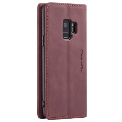 Samsung Galaxy S9 (G960) CaseMe Retro открываемый, бордового цвета, кожаный чехол – книжка | Vacins.lv