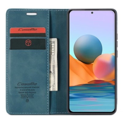 Xiaomi Redmi Note 10 Pro CaseMe Retro открываемый, зелёного цвета, кожаный чехол – книжка | Vacins.lv