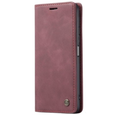 Xiaomi Redmi Note 10 Pro CaseMe Retro solīds atvēramais ādas bordo maciņš - maks | Vacins.lv