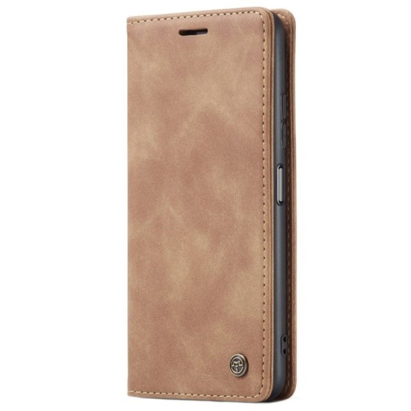 Кожиный чехол-книжка "CaseMe" Retro - светло-коричневый (Redmi Note 10 Pro)