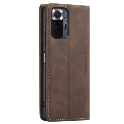 Xiaomi Redmi Note 10 Pro CaseMe Retro открываемый, тёмно-коричневого цвета, кожаный чехол – книжка | Vacins.lv