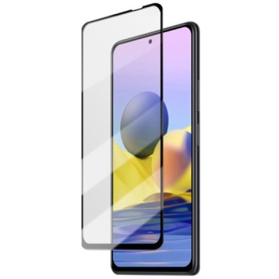 Xiaomi Redmi Note 10S (Note 10 4G, Poco M5s) Mocolo Tempered Glass melns ekrāna aizsargstikls | Vacins.lv