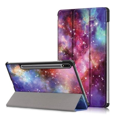 Samsung Galaxy Tab S7 FE 12.4", S7+ 12.4" (T976) „Cosmo“ atvēramais krāsains maciņš | Vacins.lv