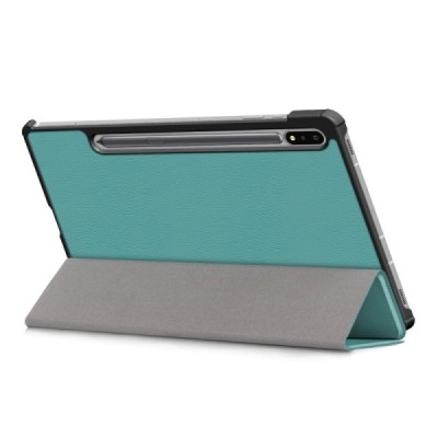 Samsung Galaxy Tab S7 FE 12.4", S7+ 12.4" (T976) atvēramais zaļš maciņš | Vacins.lv