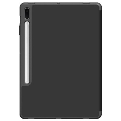 Samsung Galaxy Tab S7 FE (T736B,T730) atvēramais melns maciņš - maks ar vietu, kur ielikt stylus | Vacins.lv