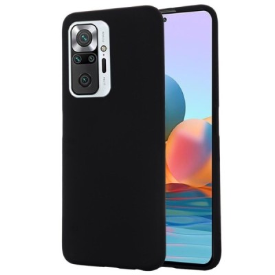 Xiaomi Redmi Note 10 Pro Shell cieta silikona (TPU) melns apvalks | vacins.lv