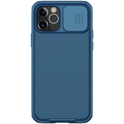 Apple iPhone 12 (12 Pro) „Nillkin“ CamShield синий чехол, задняя часть с защитой камеры | Vacins.lv