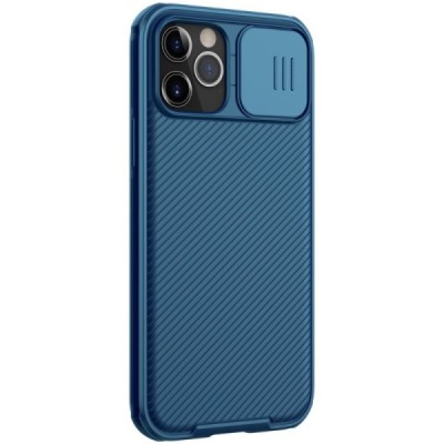 Apple iPhone 12 (12 Pro) „Nillkin“ CamShield синий чехол, задняя часть с защитой камеры | Vacins.lv