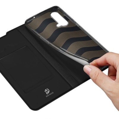 OnePlus Nord CE „Dux Ducis“ Skin sērijas melns ādas atvērams maciņš | Vacins.lv