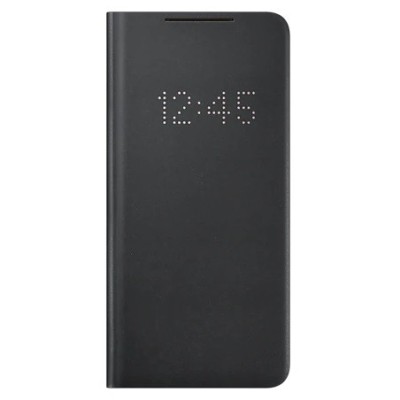 Samsung Galaxy S21+ (G996B) оригинальный Smart Led View Cover открываемый чёрный кожаный чехол - книжка | Vacins.lv