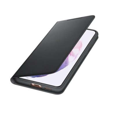 Samsung Galaxy S21+ (G996B) оригинальный Smart Led View Cover открываемый чёрный кожаный чехол - книжка | Vacins.lv