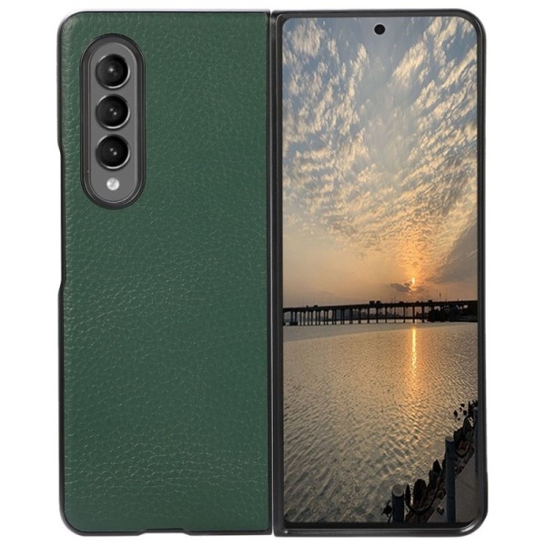 „Deluxe Leather“ apvalks - zaļš (Galaxy Z Fold3)
