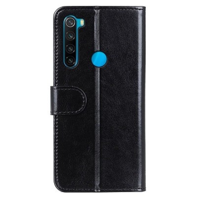 Xiaomi Redmi Note 8 2021 открываемый чёрный кожаный чехол - книжка | Vacins.lv