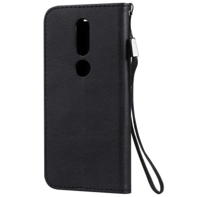 Nokia 4.2 (2019) atvēramais ādas melns maciņš (maks) | Vacins.lv