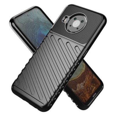 Nokia X20 (X10) „Twill“ cieta silikona (TPU) melns apvalks | vacins.lv