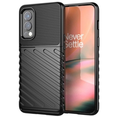 OnePlus Nord 2 „Twill“ cieta silikona (TPU) melns apvalks | vacins.lv