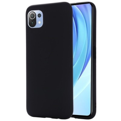 Xiaomi Mi 11 Lite Shell cieta silikona (TPU) melns apvalks | vacins.lv