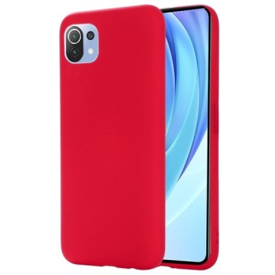 Xiaomi Mi 11 Lite Shell cieta silikona (TPU) sarkans apvalks | vacins.lv