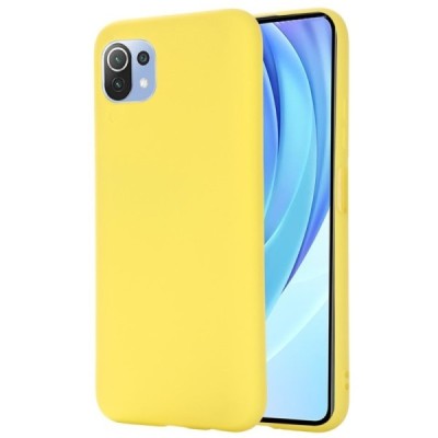 Xiaomi Mi 11 Lite Shell cieta silikona (TPU) dzeltens apvalks | vacins.lv