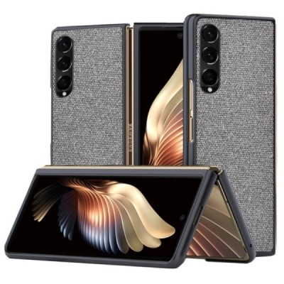 „Bi-Color“ Splicing Samsung Galaxy Z Fold3 5G (F926B) серый кожаный чехол | Vacins.lv
